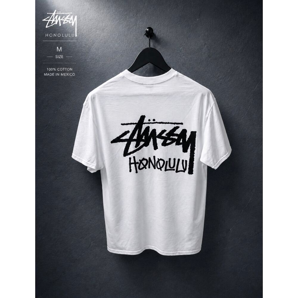 Stussy Honolulu Chapter T Shirt White Medium NWOT